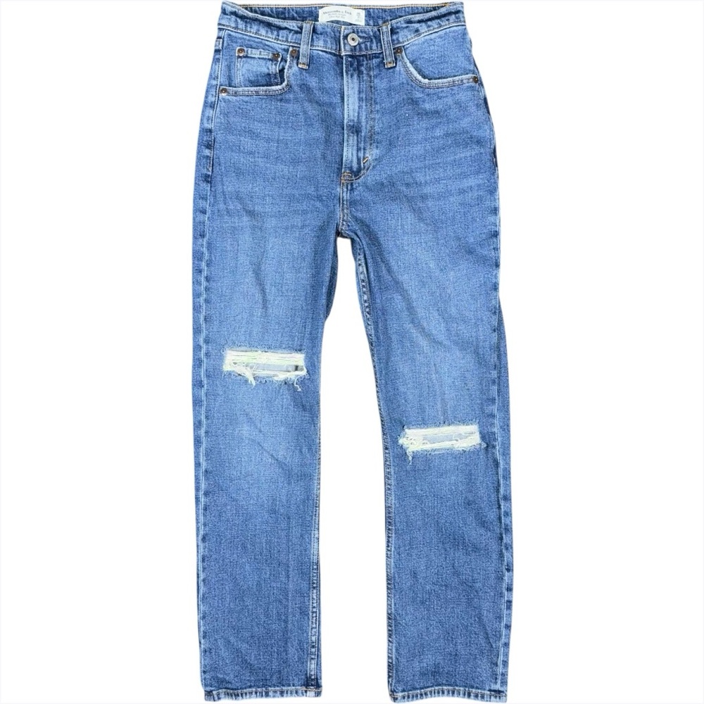 Abercrombie & Fitch Curve Love Ultra High Rise Ankle Straight Jeans Size 26 / 2